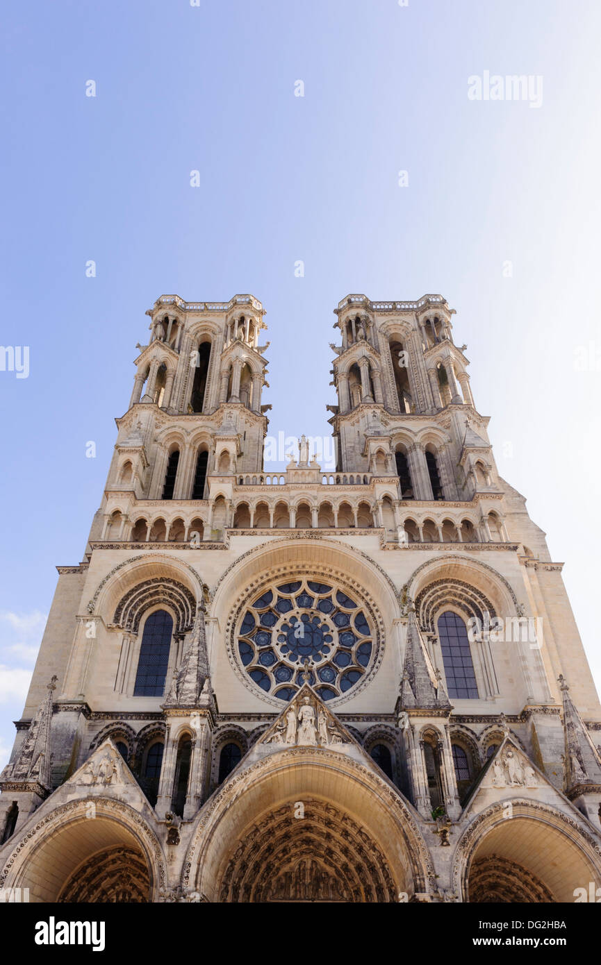 Laon Cathedral of Notre Dame Stock Photo Alamy