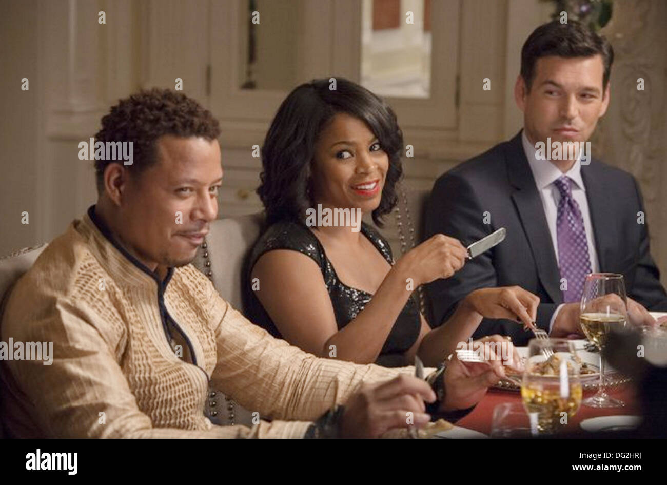 THE BEST MAN HOLIDAY 2013 Universal Pictures film with from l: Terrence Howard, Regina Hall and Eddie Cibrian Stock Photo
