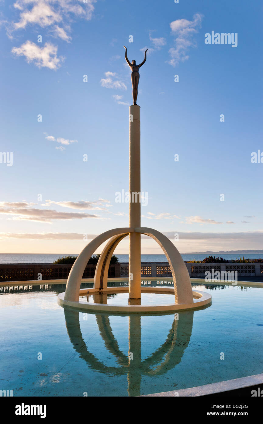 Napier, North Island, New Zealand. The Spirit of Napier sculpture by