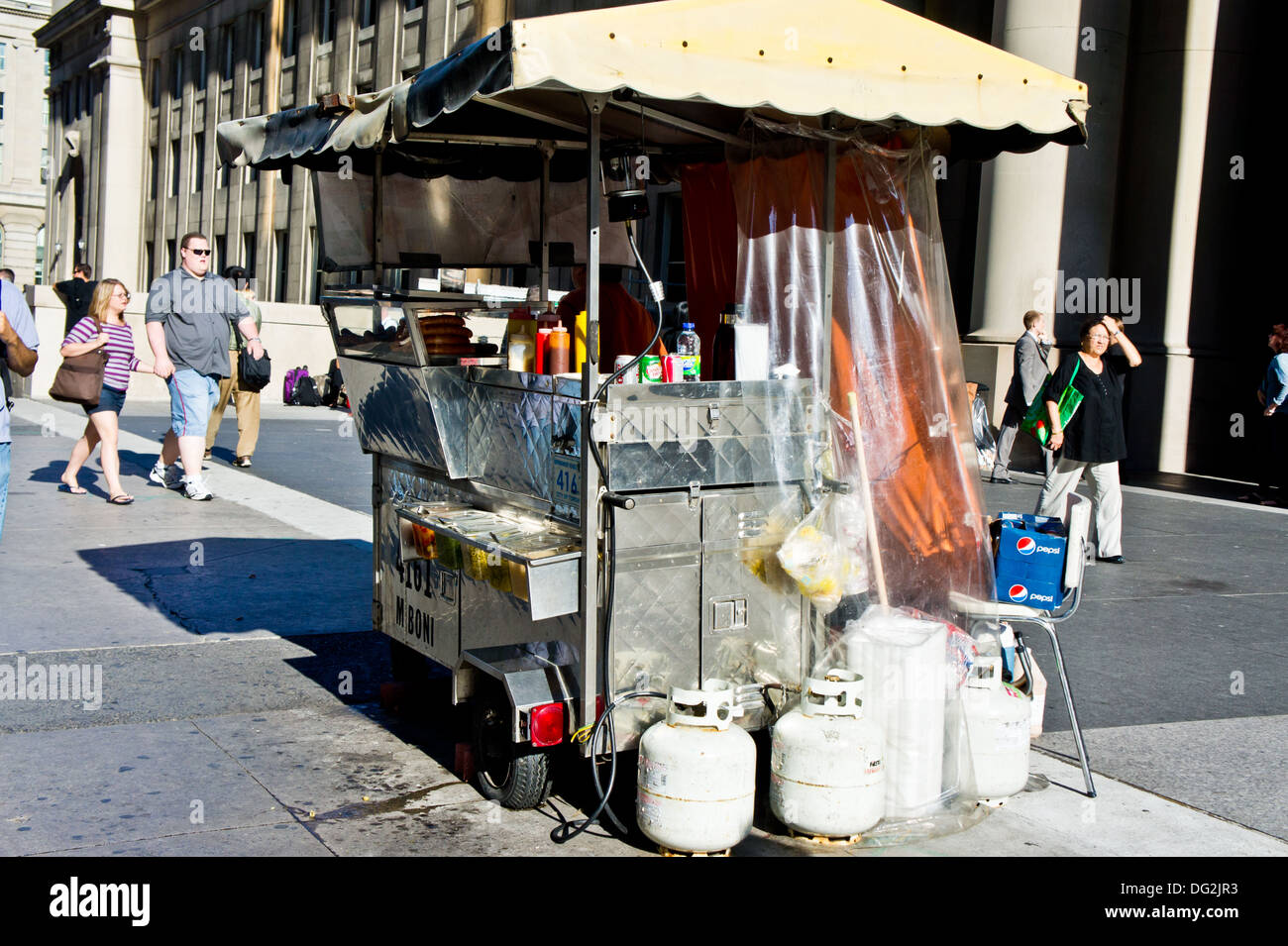 hot dog cart sausages Toronto Ontario Stock Photo Alamy