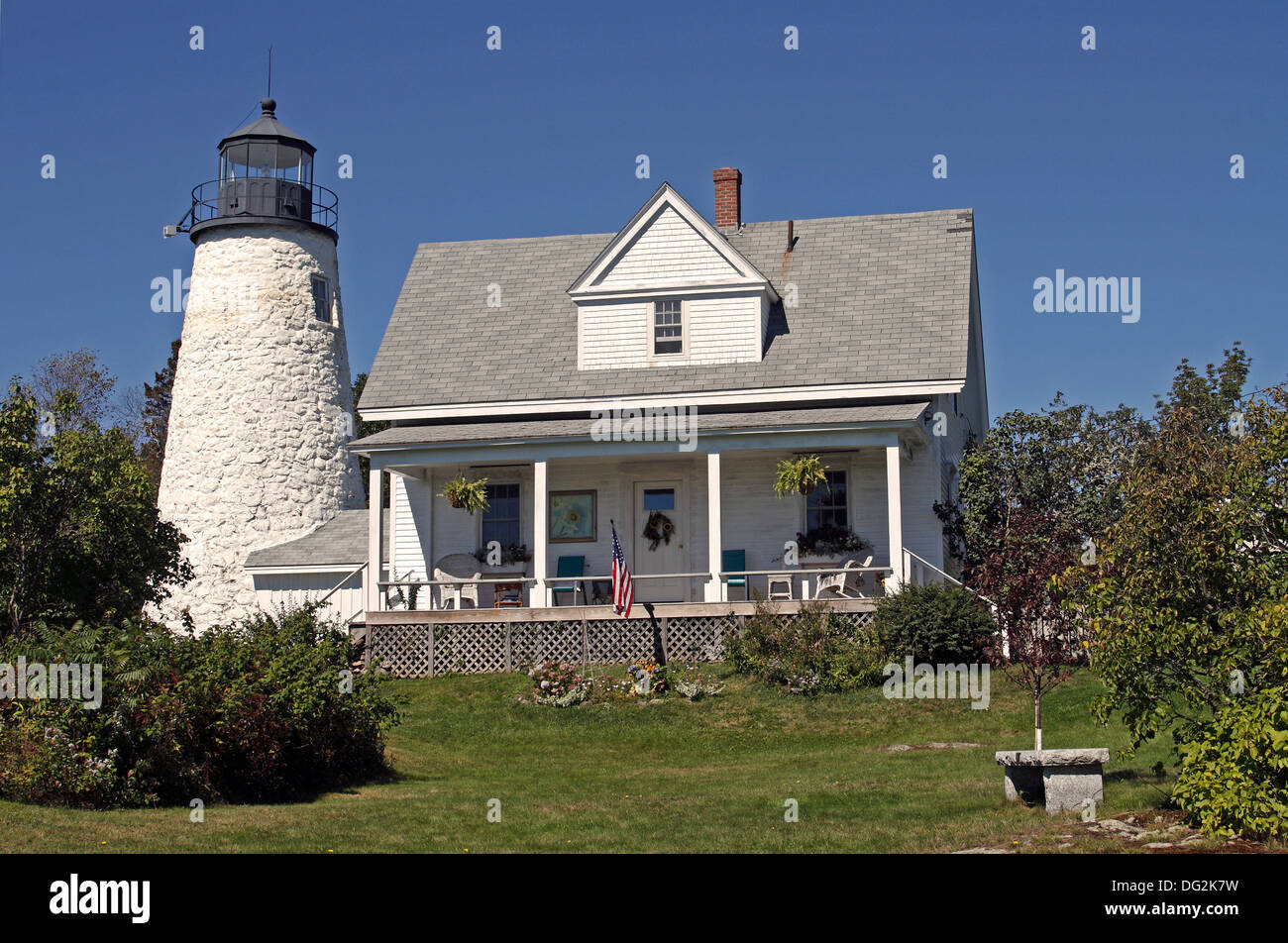 Dyce Head Lighthouse and Keepers Cottage Castine Maine Coast New