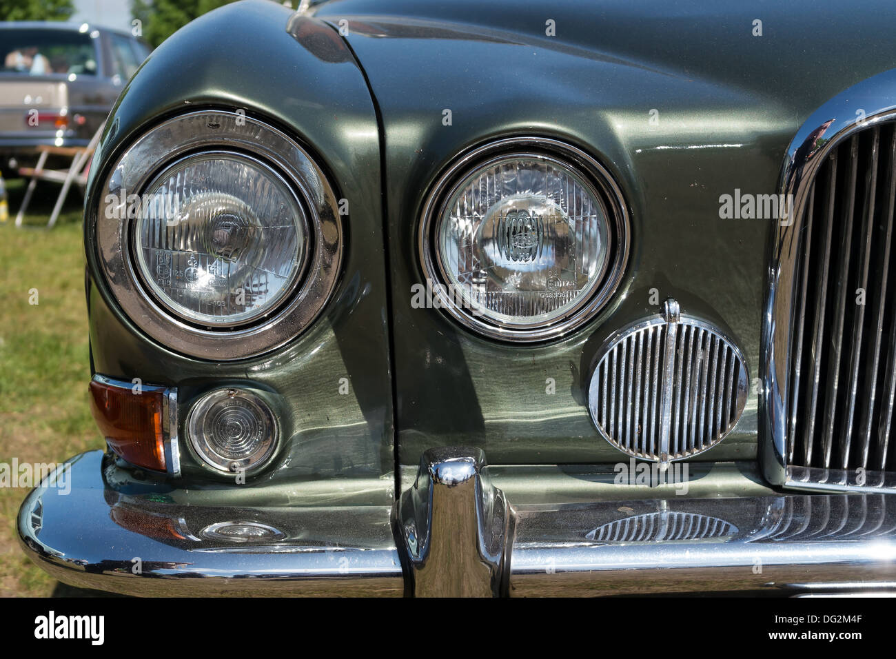 Head lamp full-size luxury car Jaguar Mark X Stock Photo