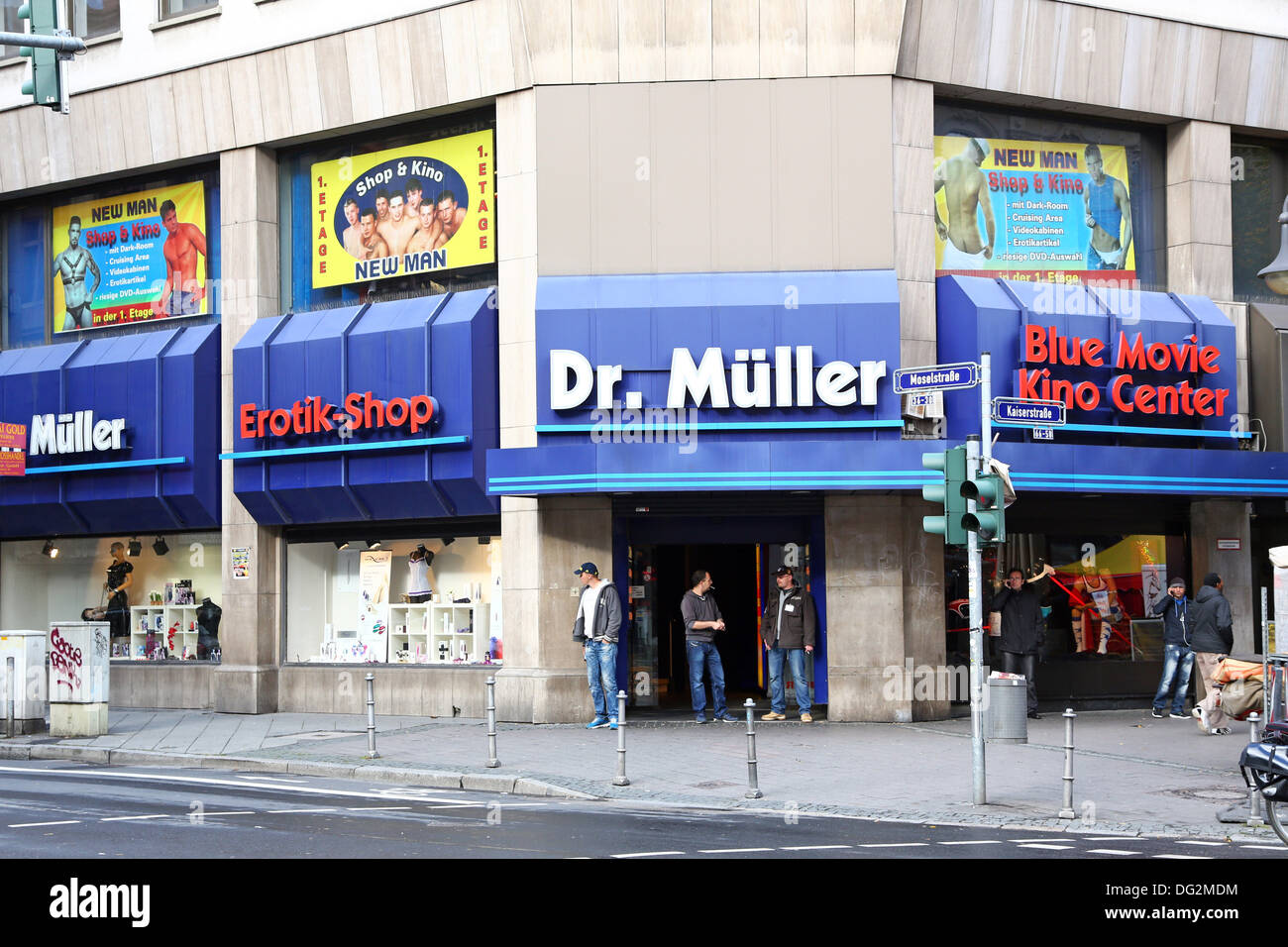 Dr Muller Erotik sex Shop in Frankfurt am Main Germany Stock