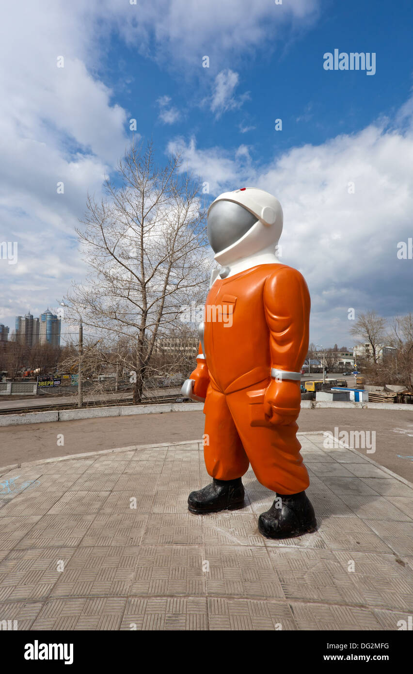 Sculpture "Cosmonaut" Stock Photo