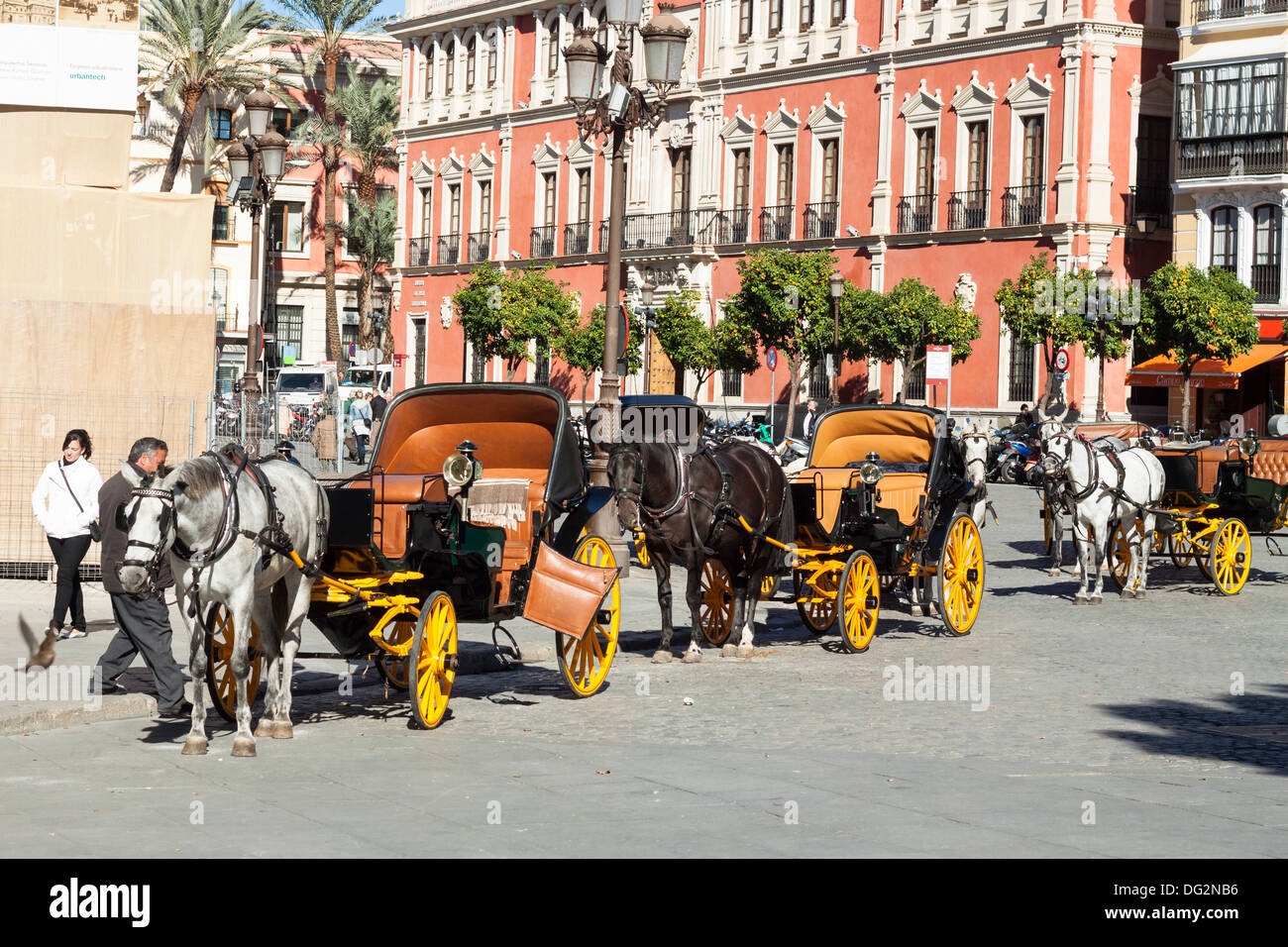 Horse carriage ride in Seville, Andalusia, Spain Stock Photo Alamy