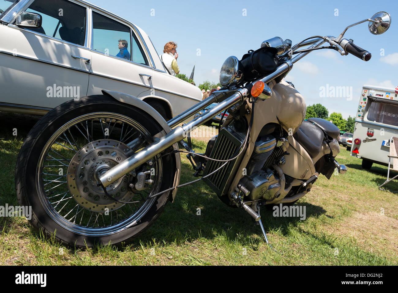 Motorcycle Honda VT600 PC21 Chopper Bike (1996) Stock Photo