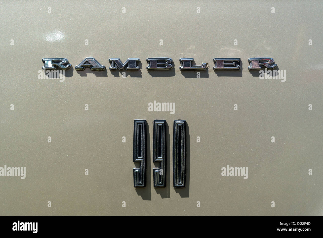 The emblem of a full-size car Rambler Ambassador 990 Stock Photo - Alamy