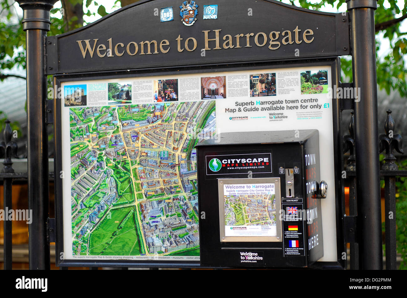 Map Of Harrogate Town Centre Harrogate Street Map Stock Photo - Alamy