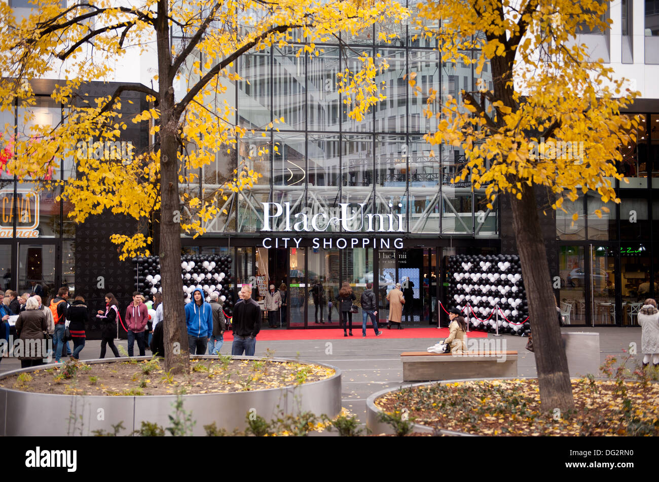 2013.10.12, big opening City Shopping at Plac Unii Lubelskiej (Union of Lublin Square), Warsaw Stock Photo