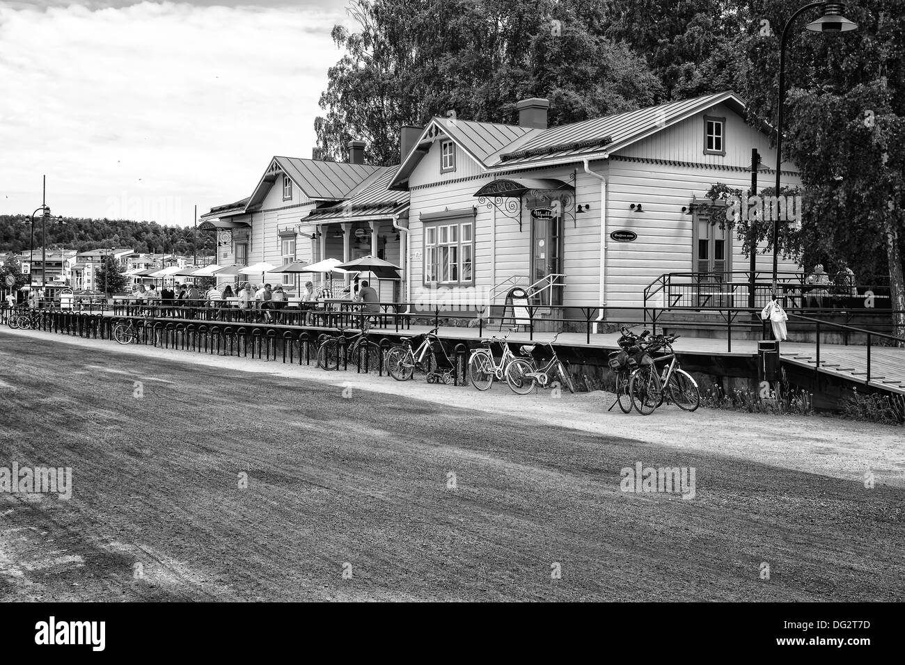 Embankment. Lake Vesijärvi. City of Lahti. Finland Stock Photo