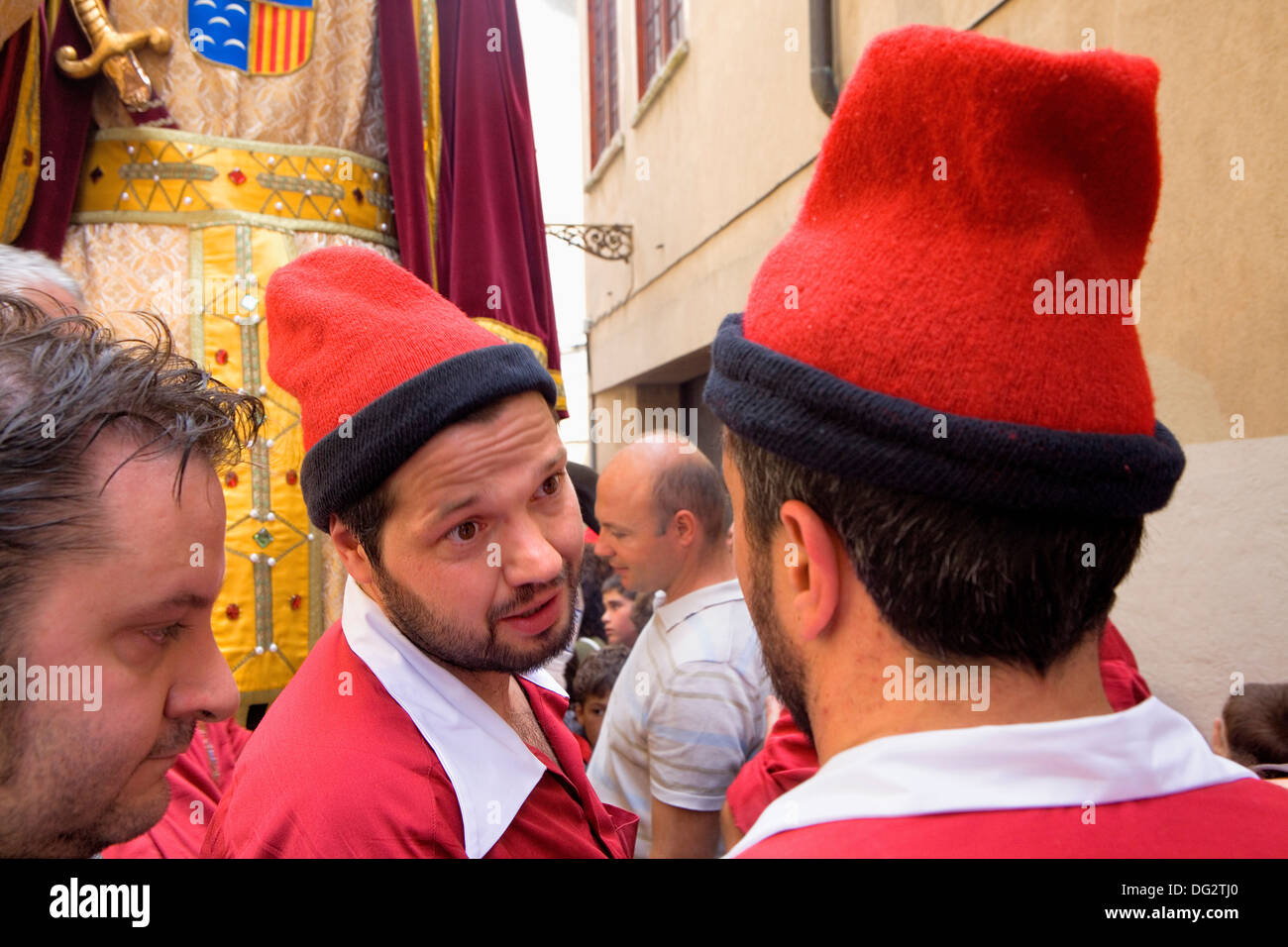 parade. porters of giants.La Patum (Masterpiece of Oral and Intangible Heritage by UNESCO).Berga. Barcelona. Catalonia. Spain Stock Photo