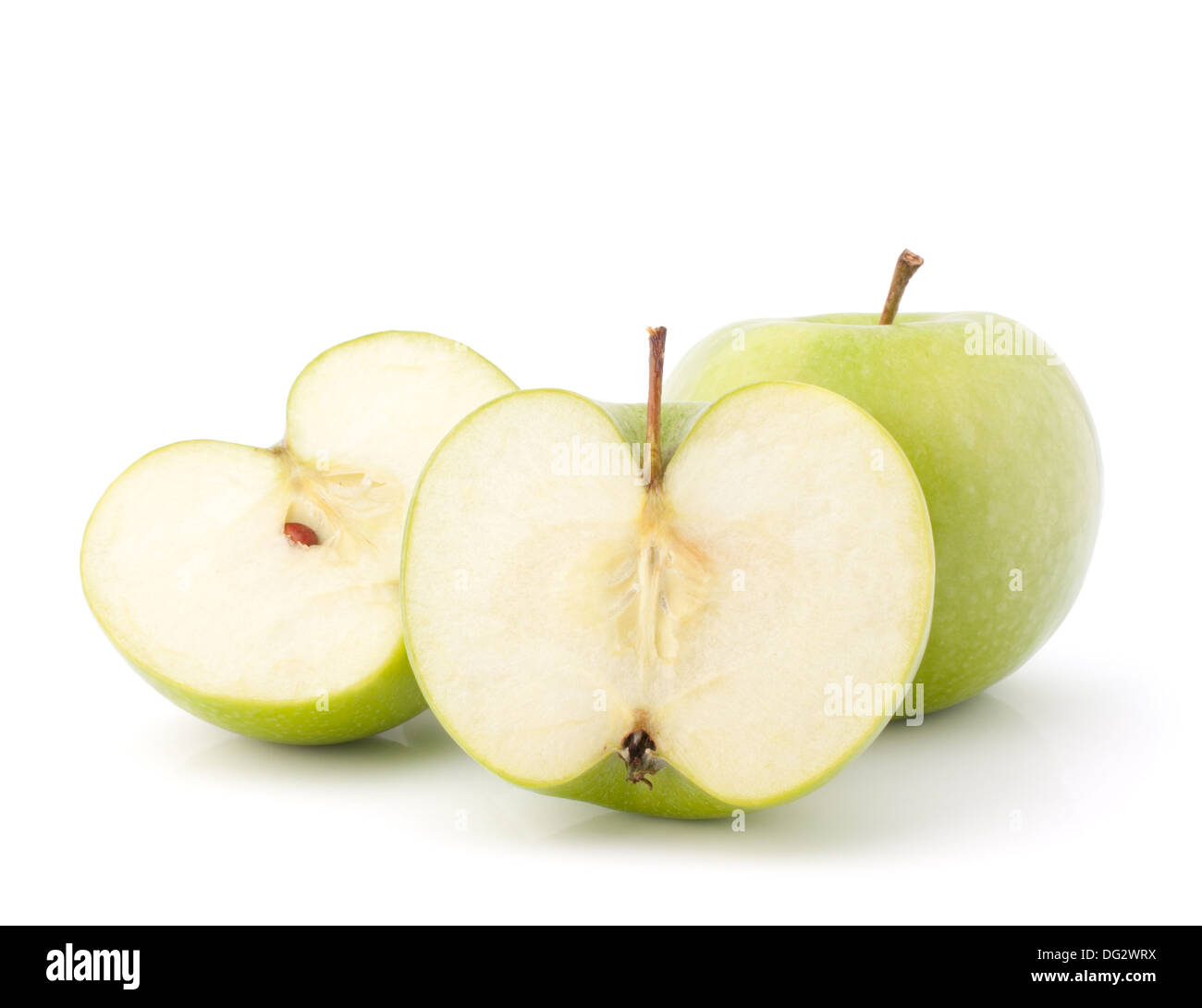 Green apple isolated on white background cutout Stock Photo - Alamy