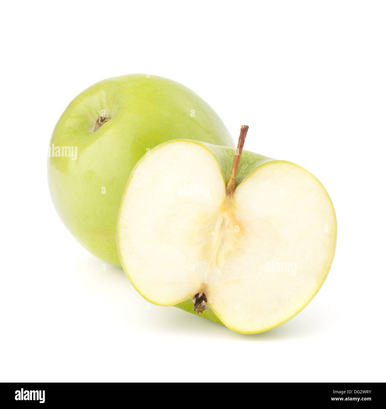 Green apple isolated on white background cutout Stock Photo - Alamy