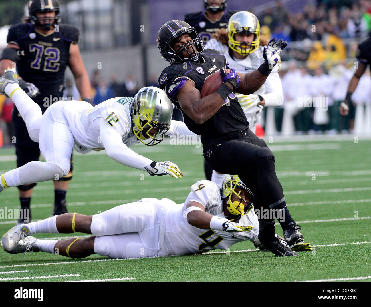 Seattle, USA. 12th Oct 2013. Washington Huskies running back Bishop ...