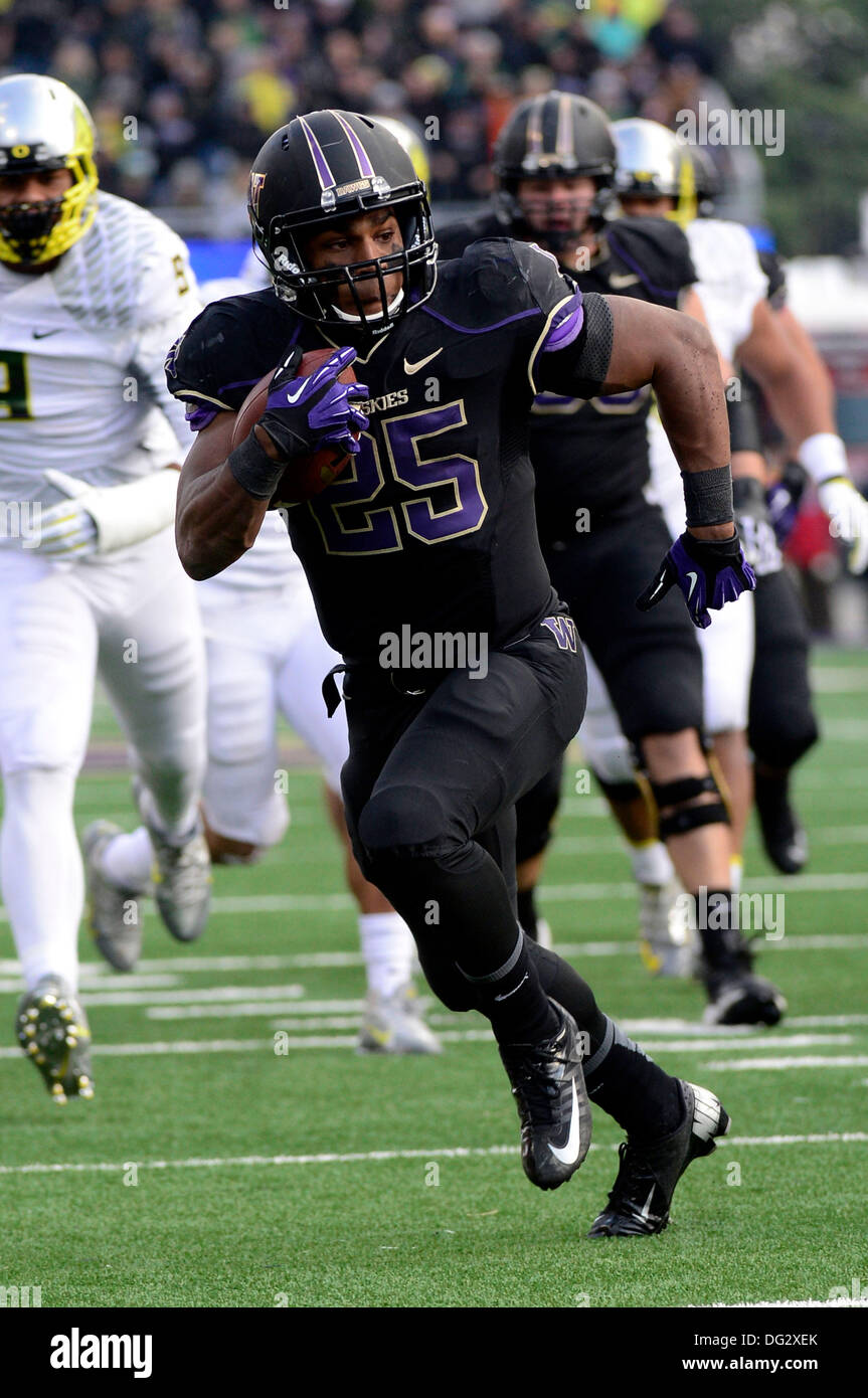 Seattle, USA. 12th Oct 2013. Washington Huskies running back Bishop ...