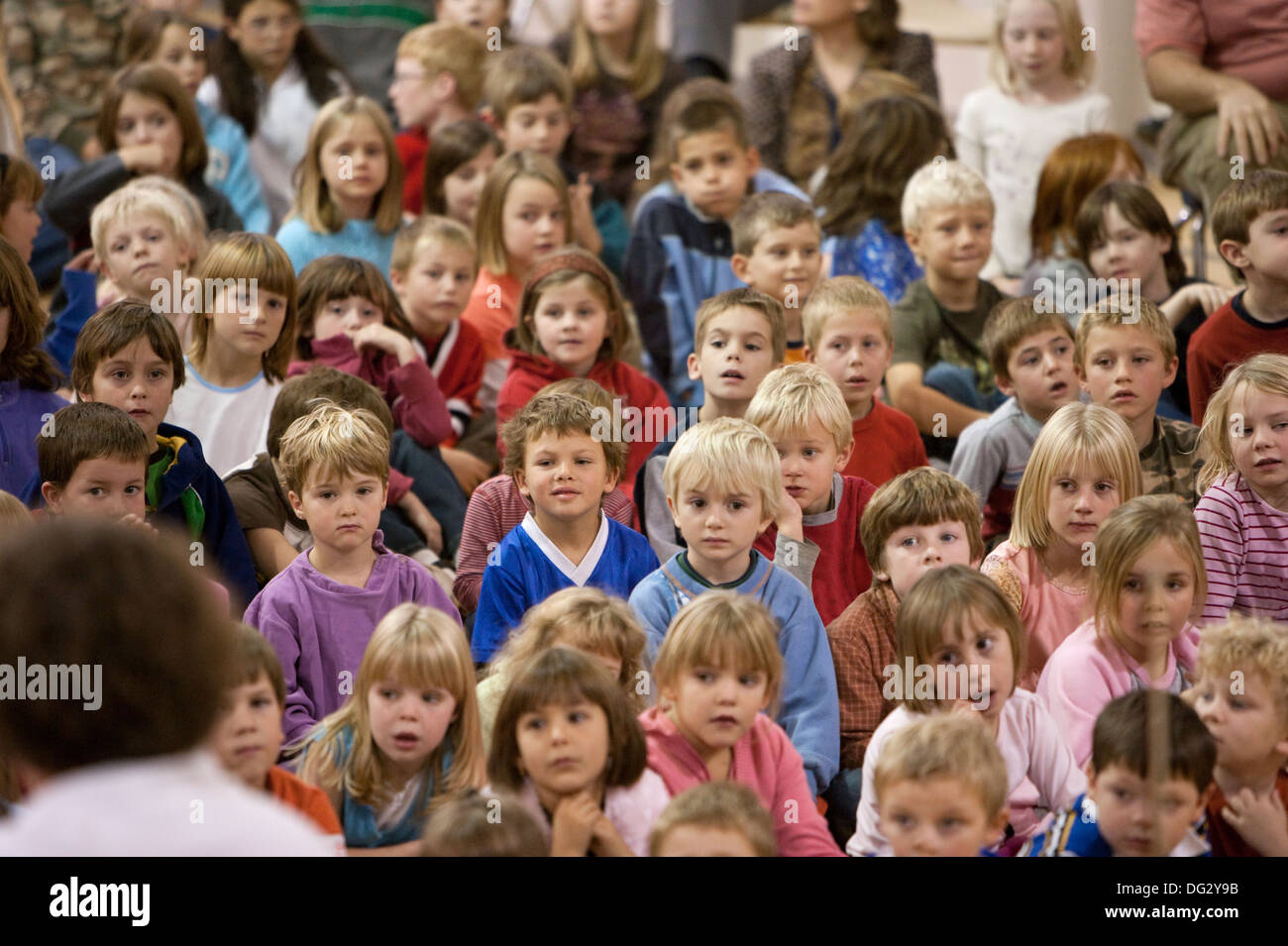large group of children Stock Photo