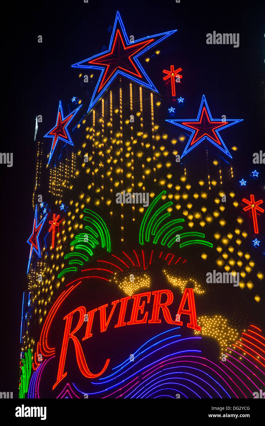 Riviera Hotel sign, Las Vegas, The Riviera Hotel is still i…