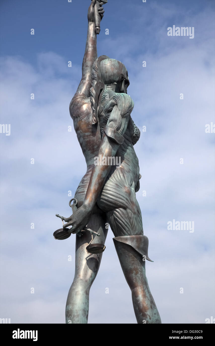 Verity statue by Damien Hirst, Devon, England