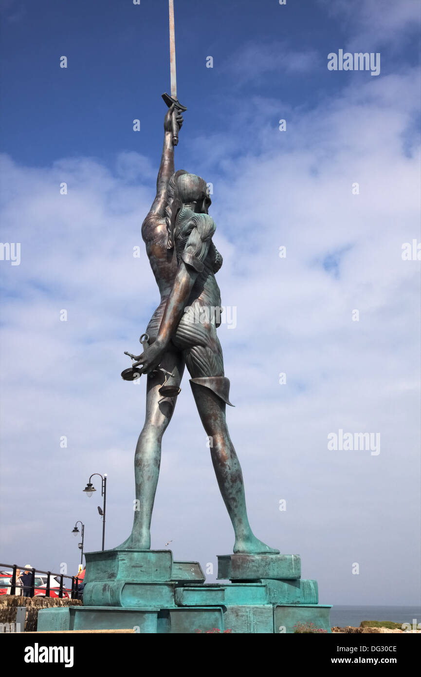 Verity Statue By Damien Hirst Ilfracombe Devon England UK Stock Verity Statue By Damien Hirst Ilfracombe Devon England UK Stock