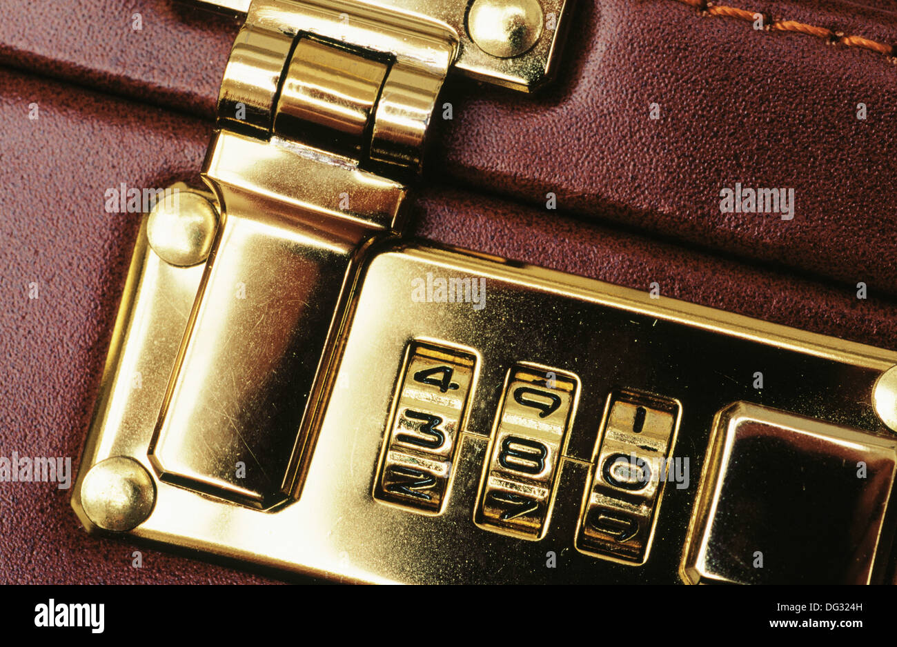 Briefcase combination lock Stock Photo Alamy