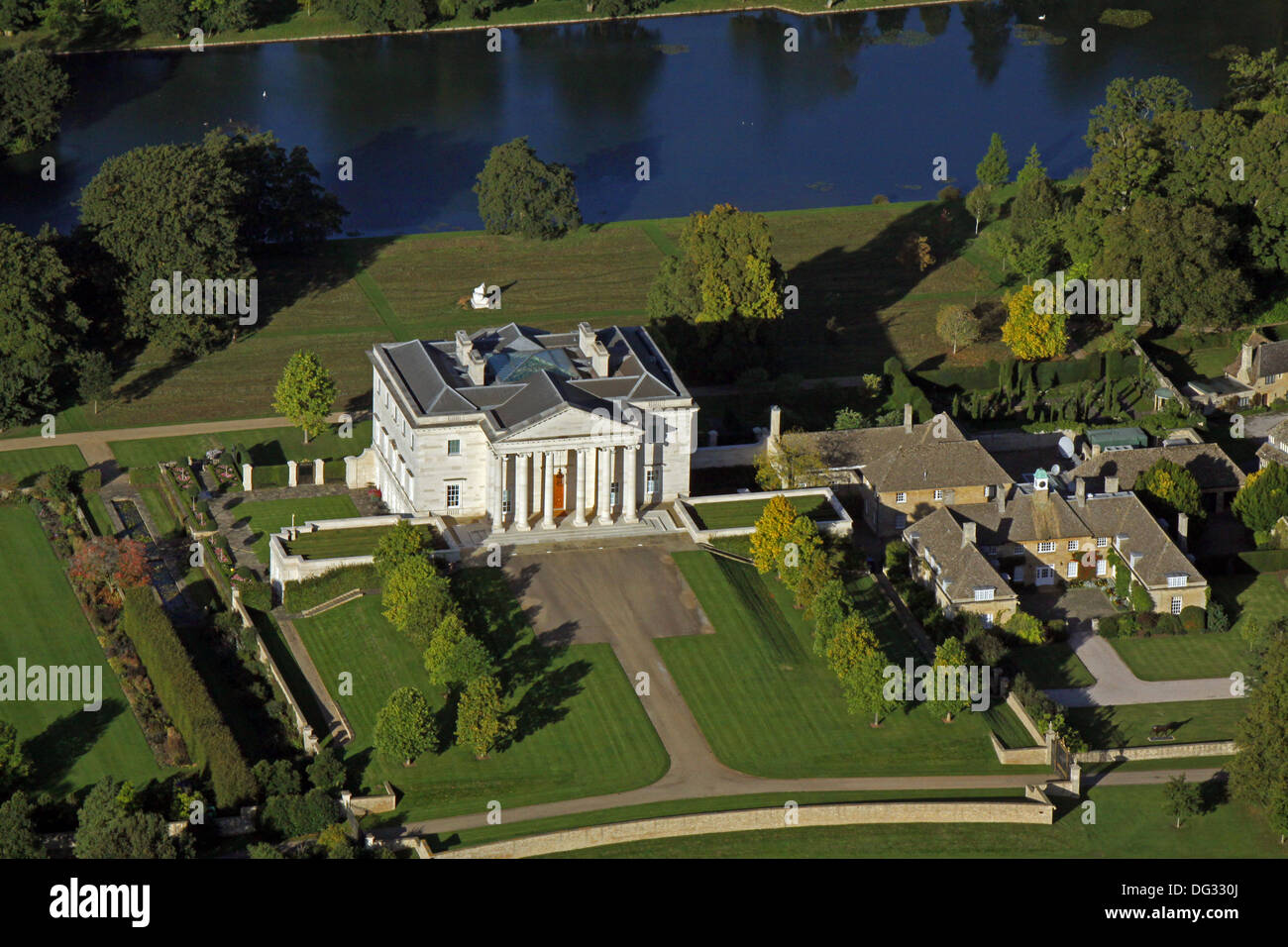 aerial view of Tusmore Park near Bicester in Oxfordshire Stock Photo