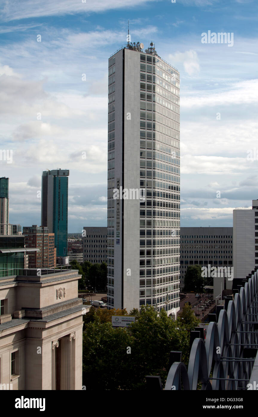 The Alpha Tower from the Library of Birmingham roof garden, Birmingham
