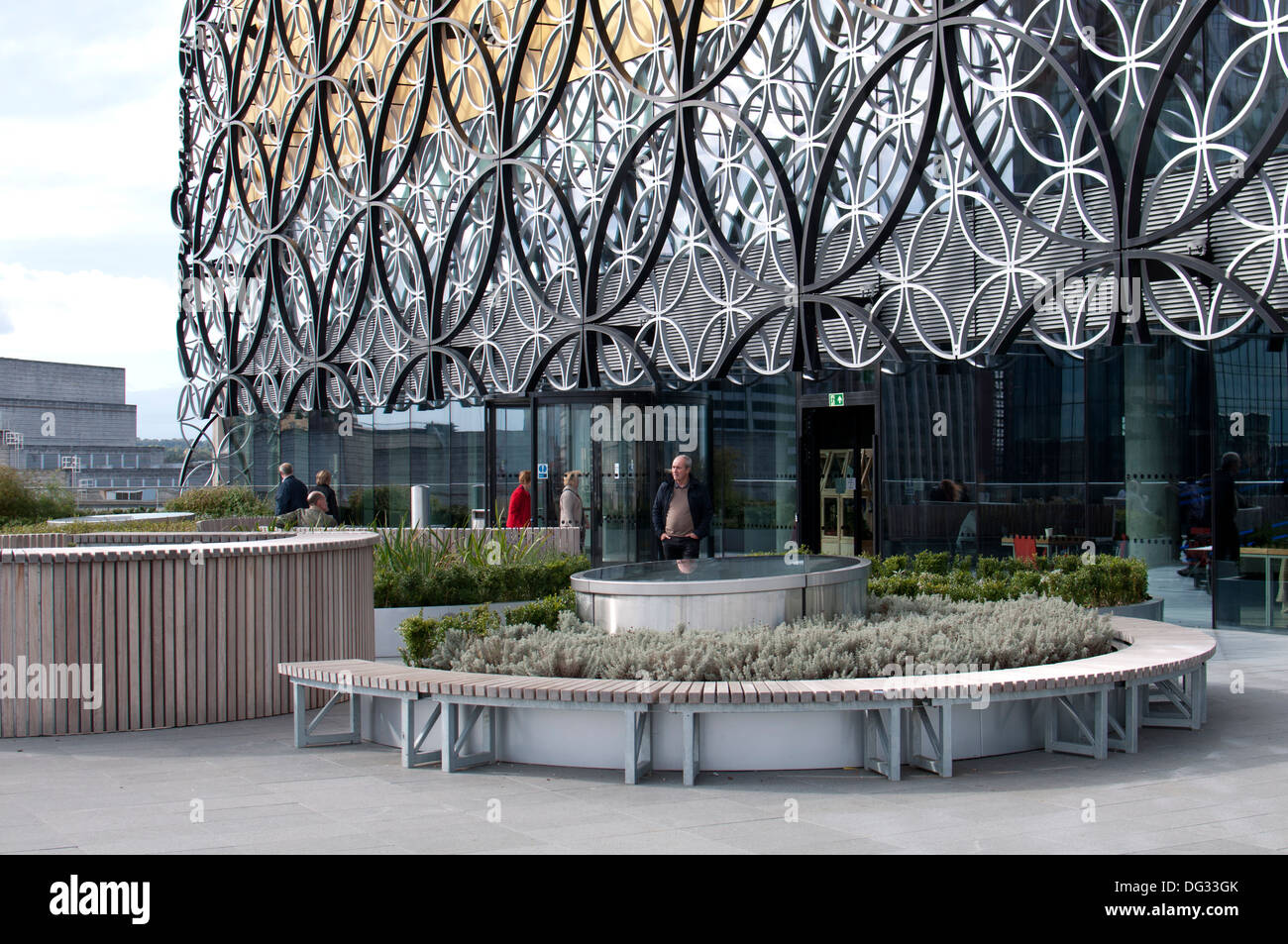 The rooftop garden, the Library of Birmingham, UK Stock Photo