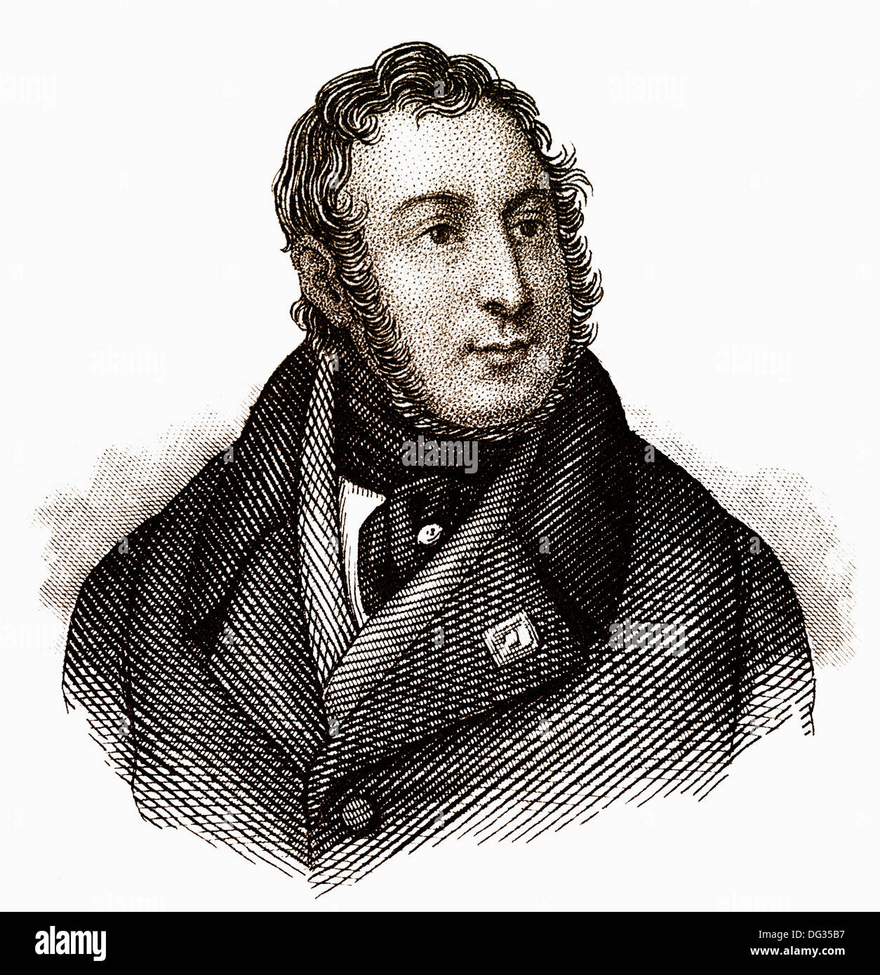 portrait of Gioachino Antonio Rossini, 1792-1868, Italian composer, opera composer of the Bel-Canto, Stock Photo