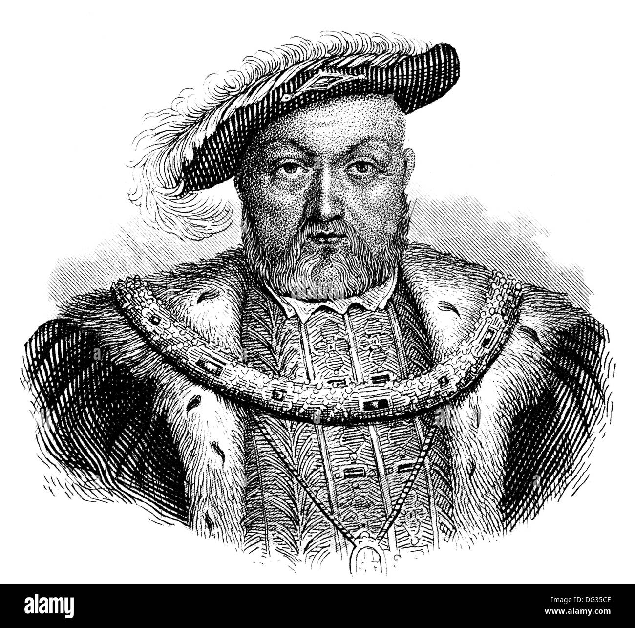 Henry VIII, 1491-1547, King of England, Heinrich VIII. Tudor Stock Photo