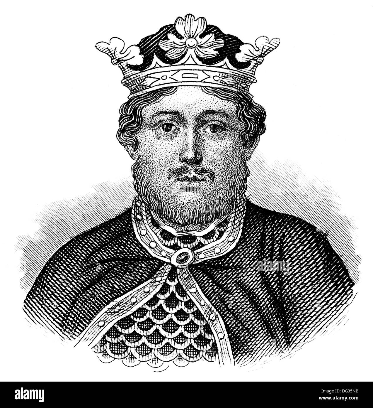 Richard I or Richard the Lionheart, 1157-1199, King of England, Richard I. Löwenherz, 1157-1199, König von England Stock Photo