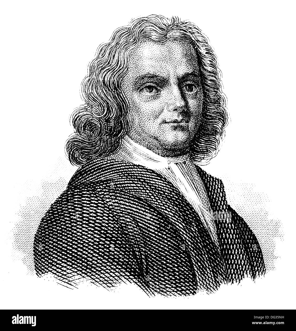 Herman Boerhaave, 1668 - 1738, a Dutch botanist, humanist and physician Stock Photo