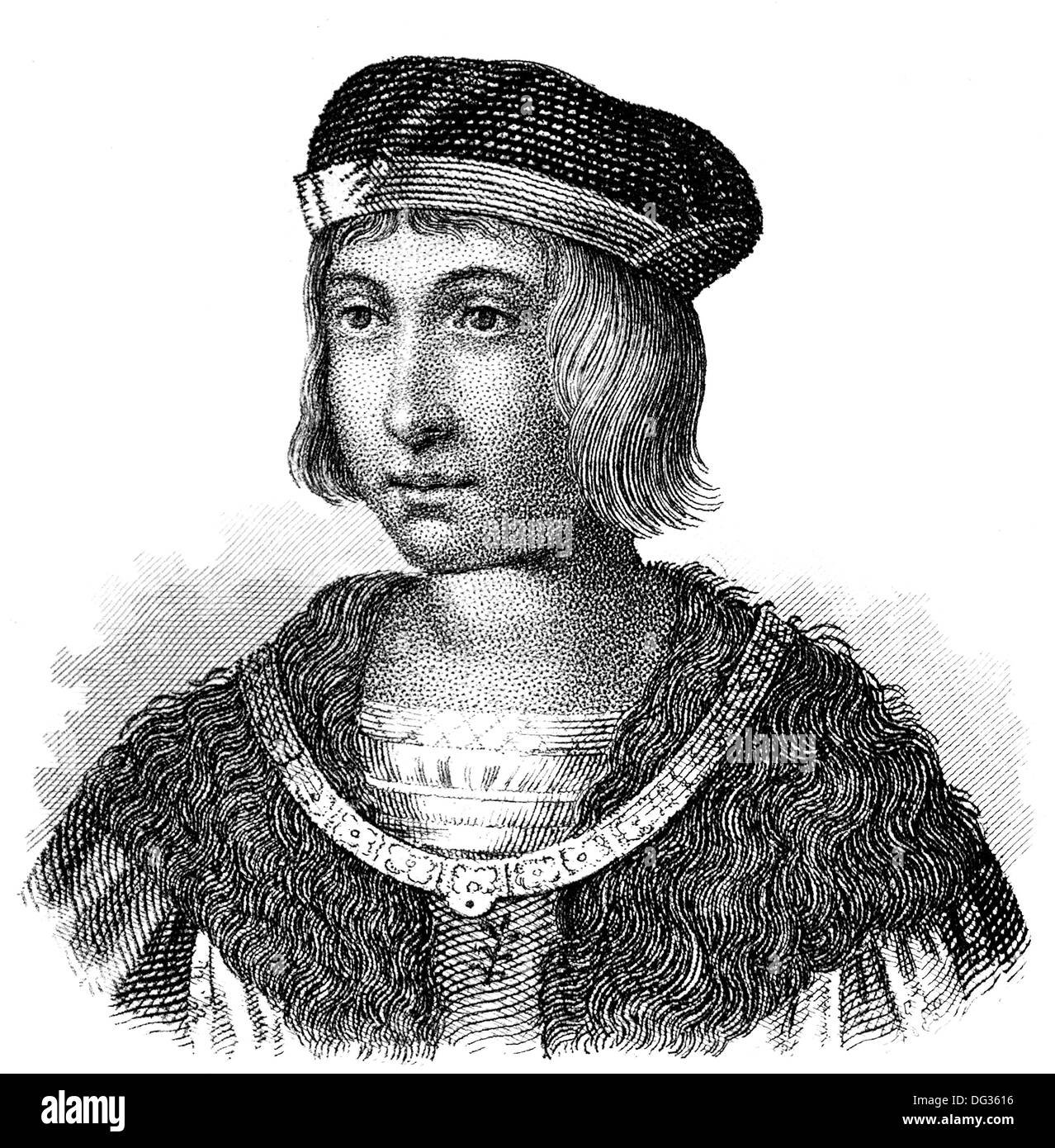 Louis IX or Saint Louis, 1214-1270, King of France, Stock Photo