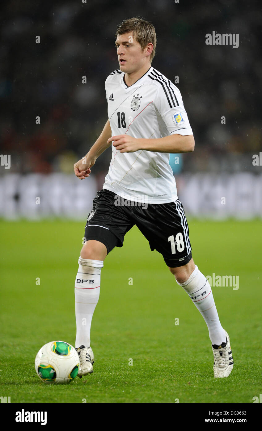 Cologne Germany 11th Oct. 2013,  Qualifying match for  FIFA Football World Cup 2014 Brasil in RheinEnergie stadium, Germany vs Republic of Ireland 3:0 -- Toni Kroos (GER) Stock Photo