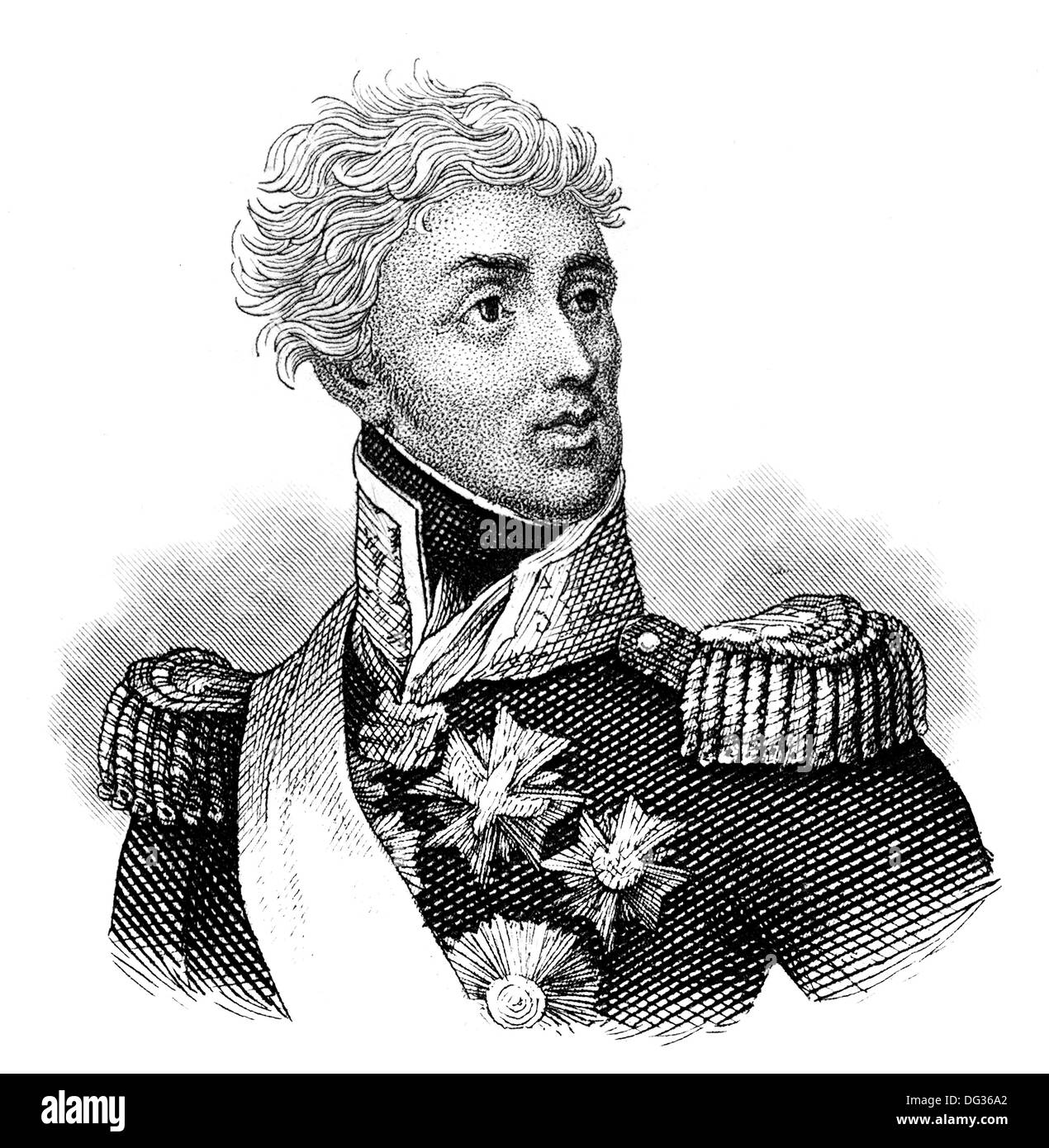 Louis Aloy Prince de Hohenlohe-Waldenburg-Bartenstein, 1765-1829, a German prince and Marshal of France Stock Photo
