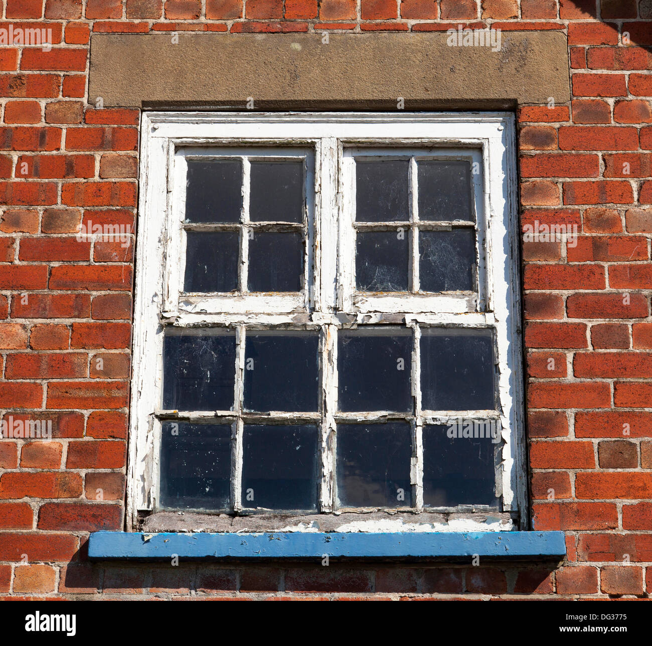 An old wooden window frame with peeling paint Stock Photo Alamy