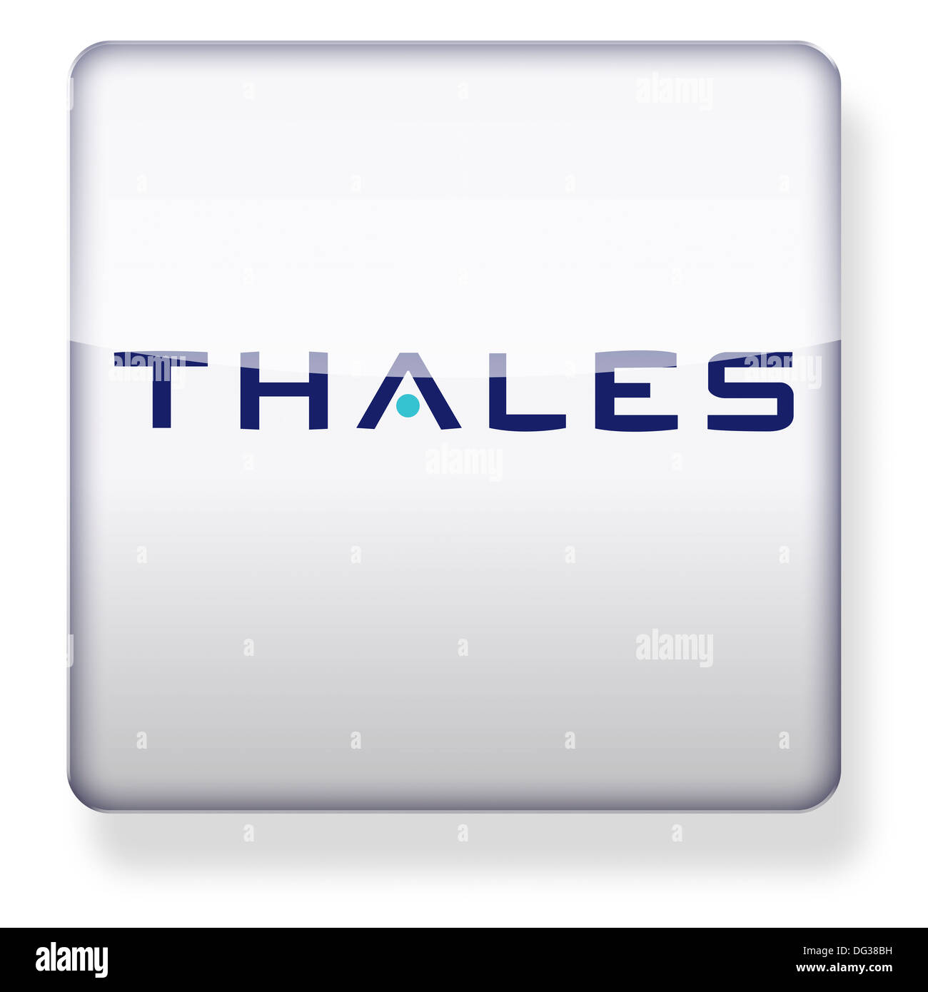 Thales logo as an app icon. Clipping path included. Stock Photo