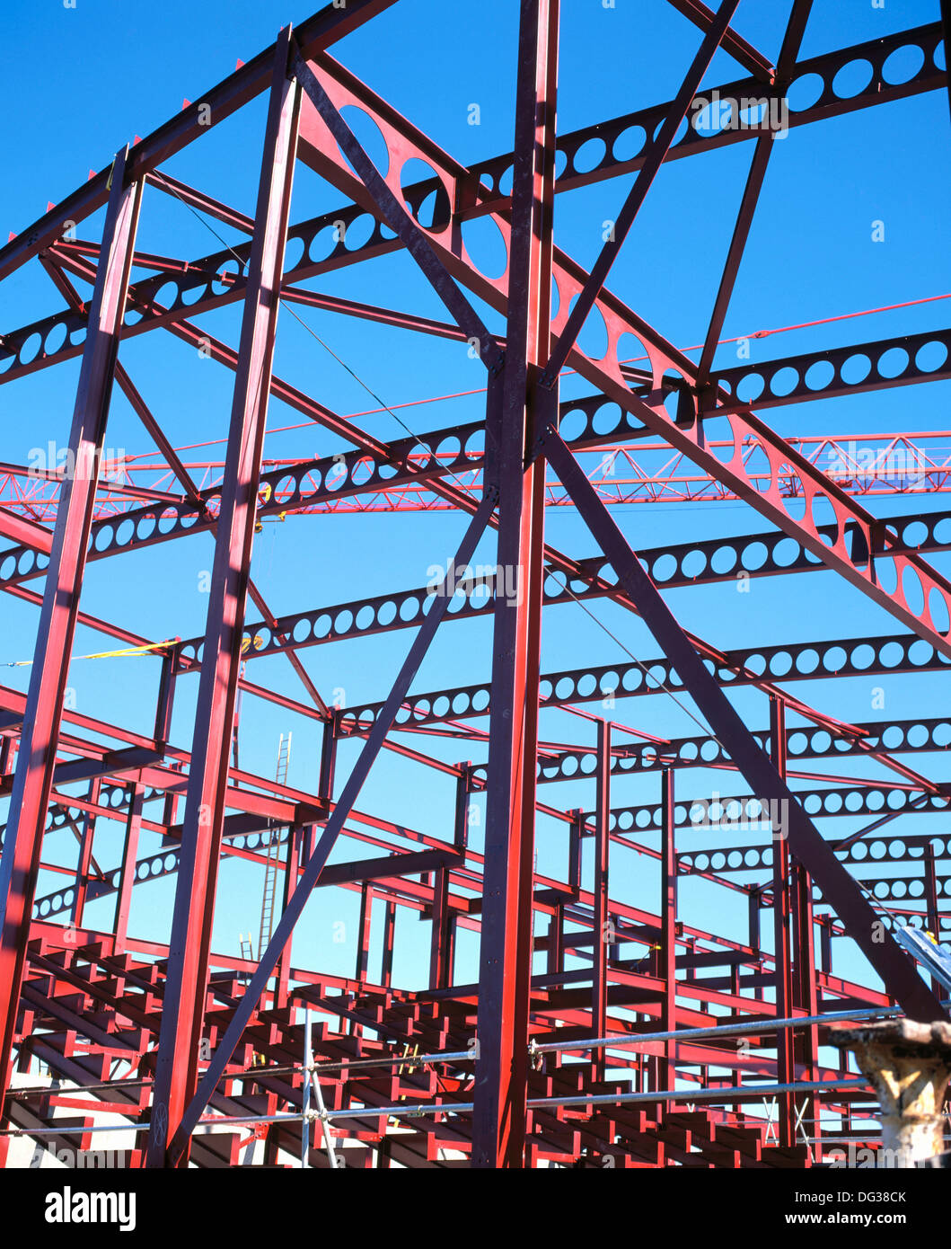 Steel framework, leisure centre under construction Stock Photo - Alamy