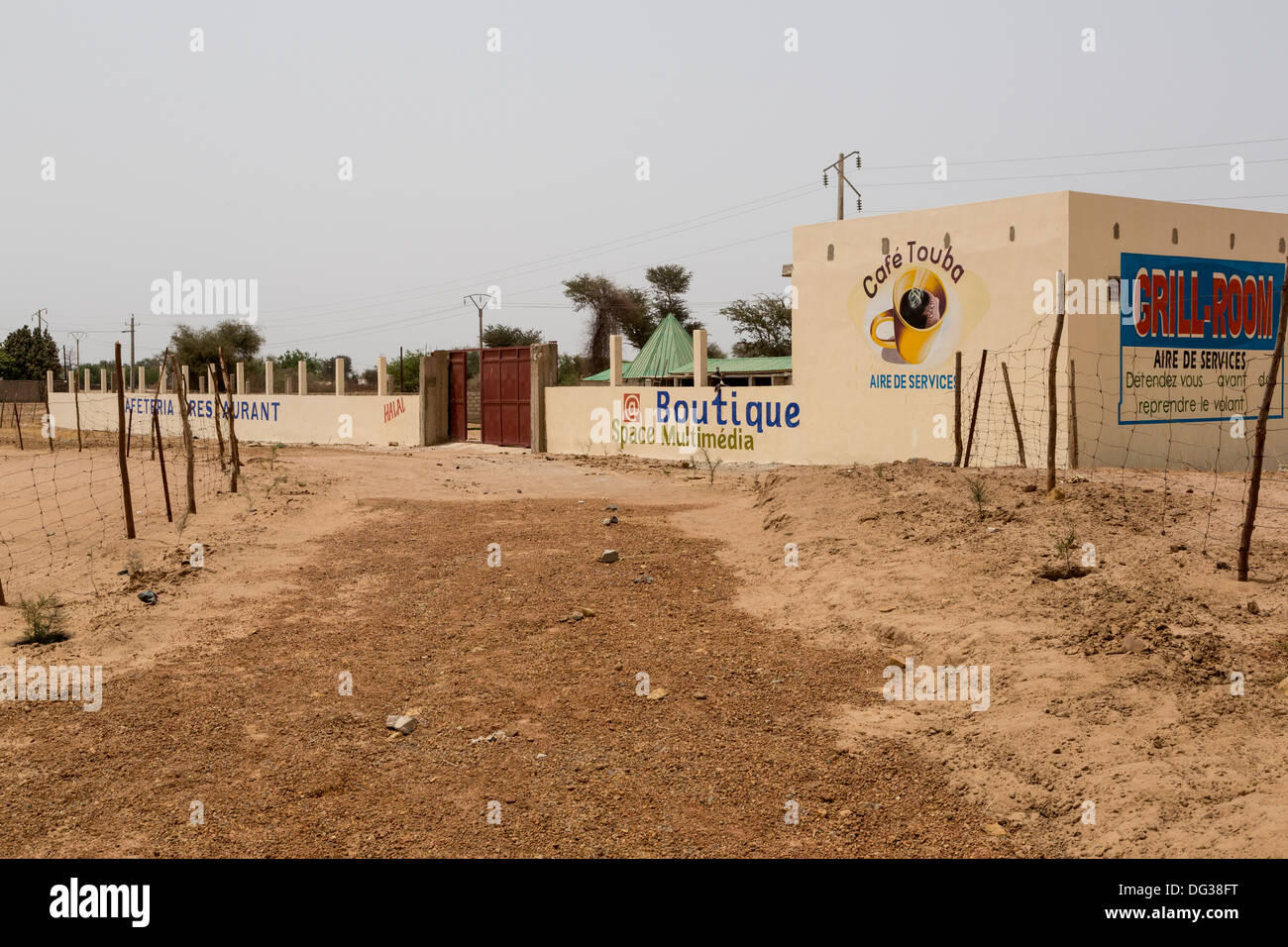 Senegal. Roadside Rest Stop near Diourbel (Djourbel), on the Dakar-Touba Road. Stock Photo