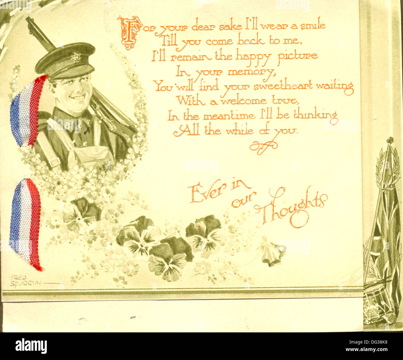 World War e Christmas greeting card Stock Image
