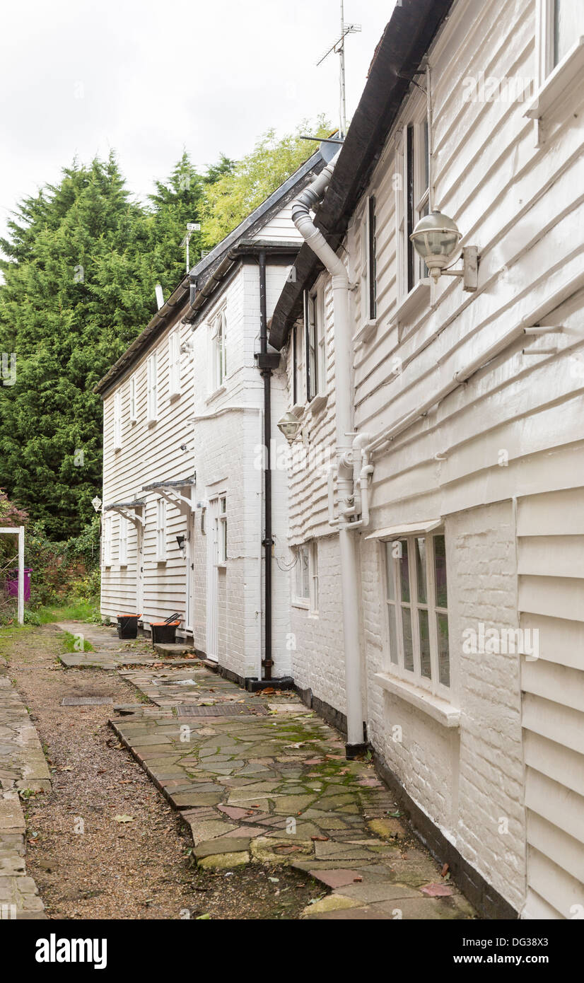Clapboard or weatherboarded buildings in Tenterden in the Kentish Weald