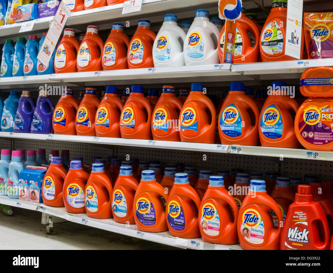 Laundry Detergent Display in Kmart, NYC Stock Photo Alamy