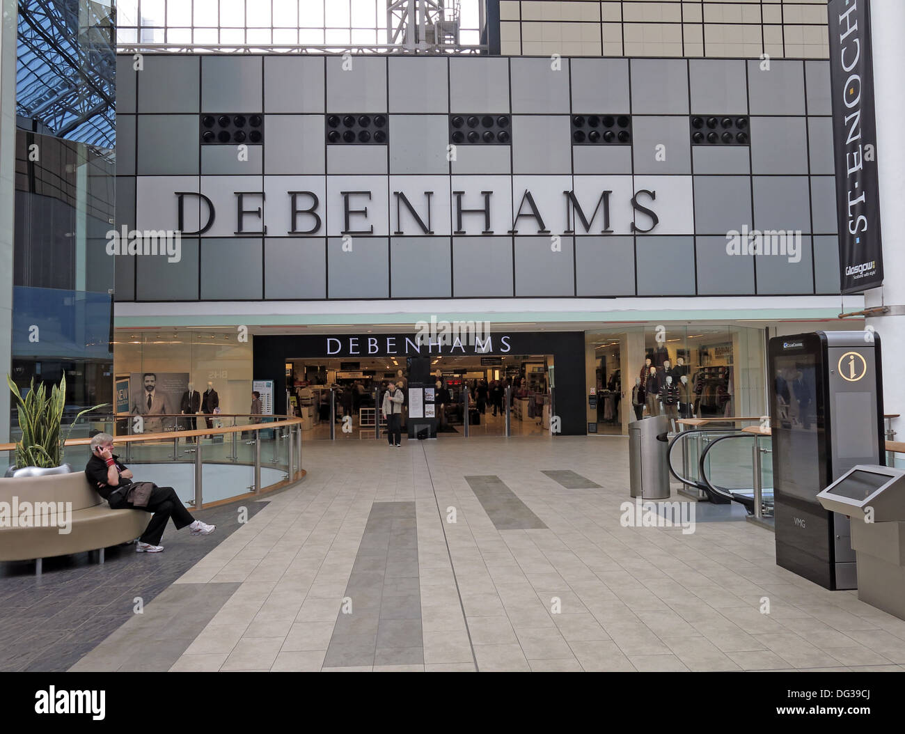 Debenhams in St Enoch Shopping retail shopping centre Glasgow Stock Photo