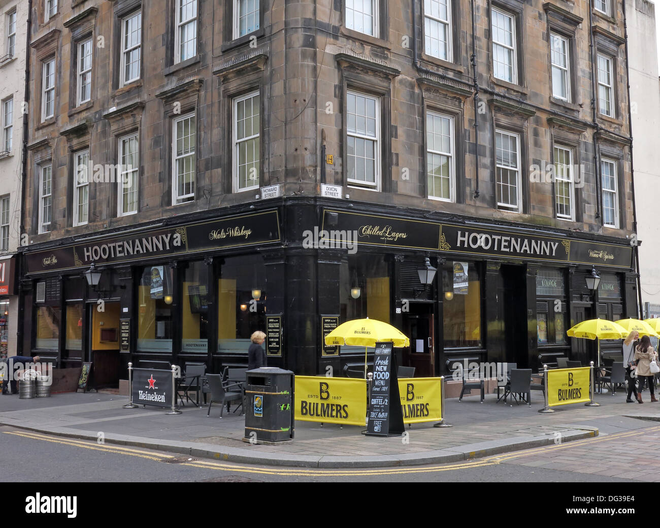 The Hootenanny Bar, Howard street, Glasgow, Scotland, UK, G1 4EE Stock Photo