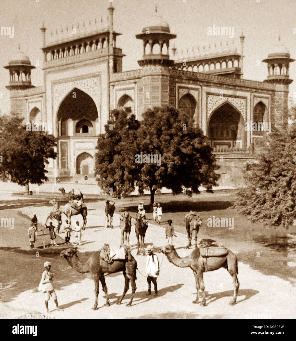 India - Taj Mahal Agra early 1900s Stock Photo