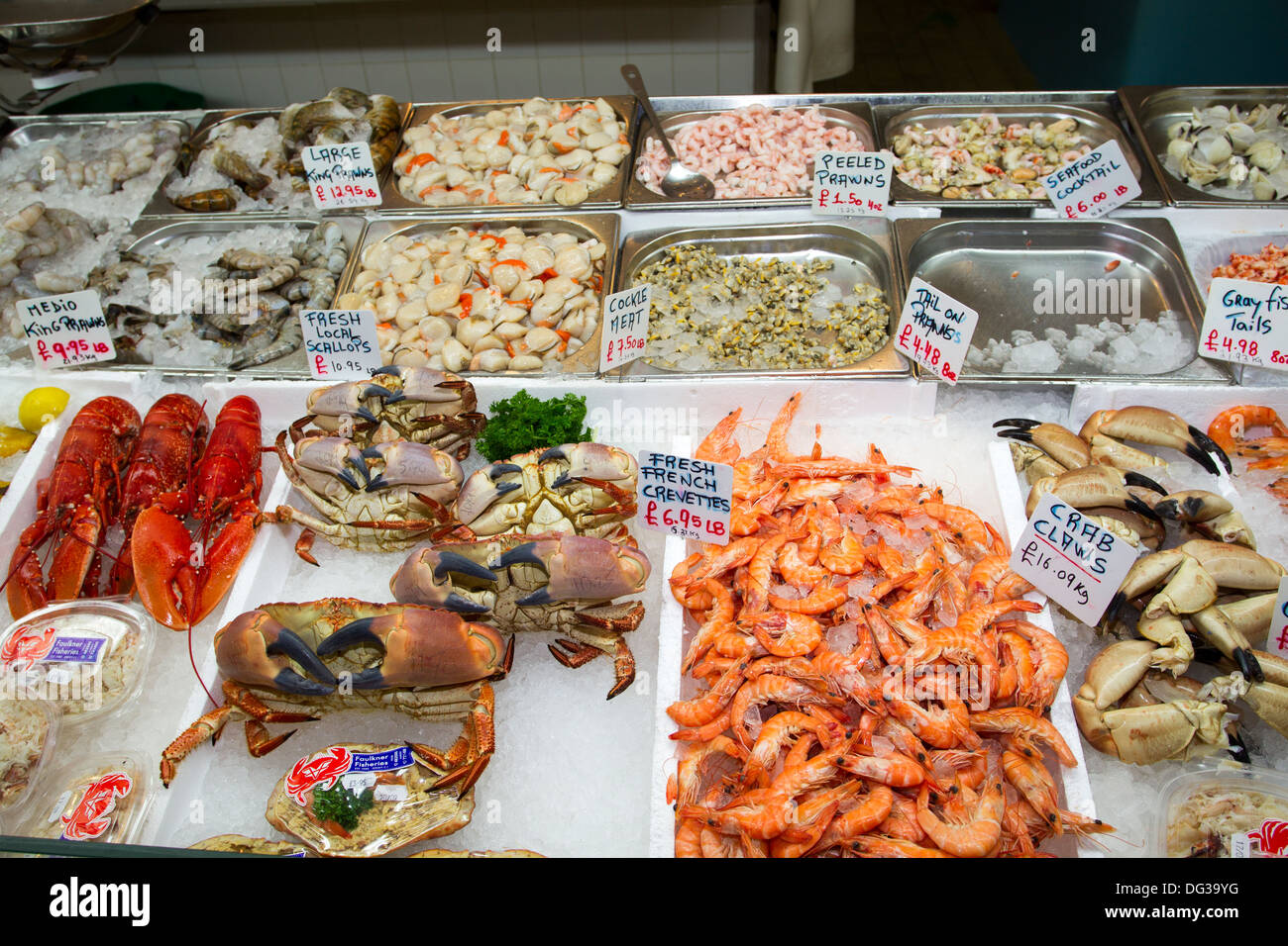 Beresford Market fresh fish & seafood & shell fishmongers St Helier