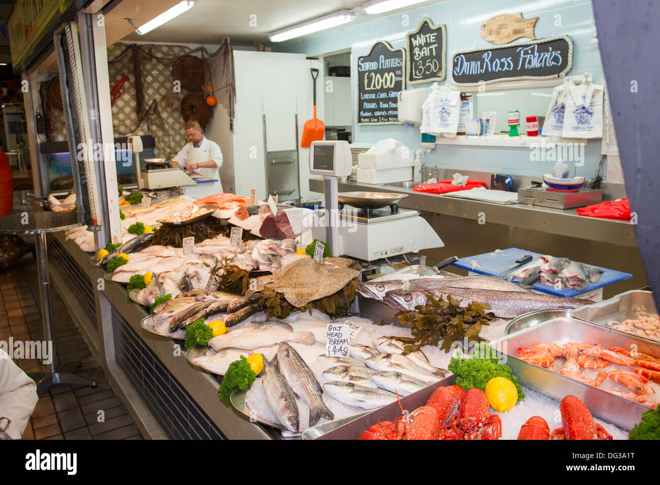 Dunn Ross Fisheries Beresford Market fresh fish & seafood & shell fishmongers St Helier Jersey
