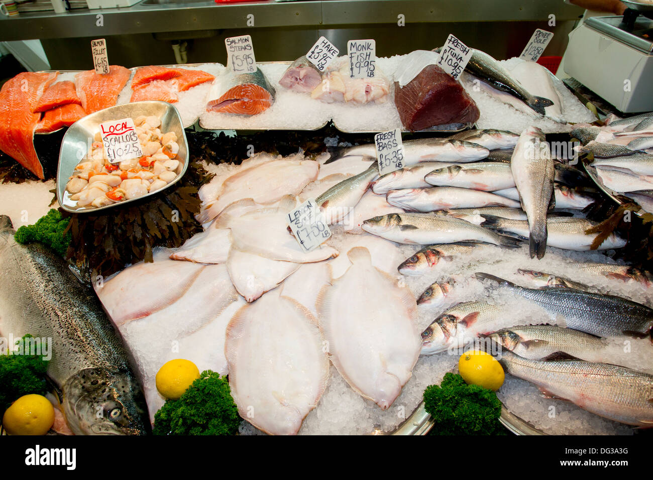 Beresford Market fresh fish & seafood & shell fishmongers St Helier