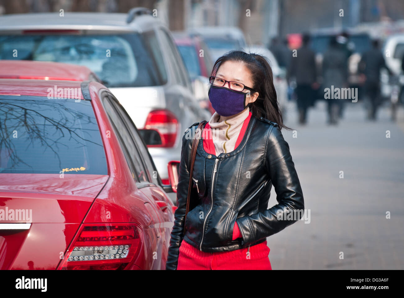 Woman wearing leather mask hi-res stock photography and images - Alamy