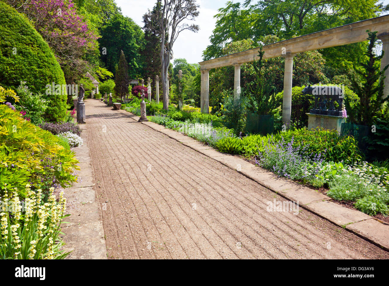 The Italianate Harold Peto Garden at Iford Manor, nr Bradford on Avon, Wiltshire, England, UK Stock Photo