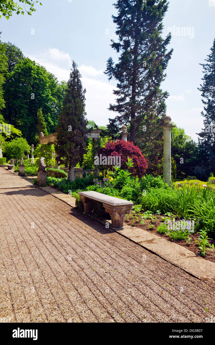 The Italianate Harold Peto Garden at Iford Manor, nr Bradford on Avon, Wiltshire, England, UK Stock Photo